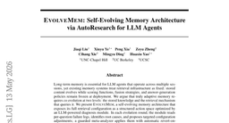 EvolveMem:Self-Evolving Memory Architecture via AutoResearch for LLM Agents