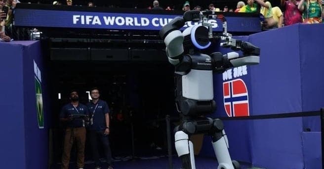Atlas Robot Mimics Stars, Delivers World Cup Ball