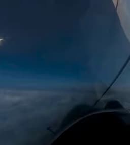 @Osinttechnical: Cockpit view from a Ukrainian Air Force MiG-29 Fulcrum as it shoots down a Russian jet-powered attac...