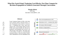 What Else Needs Fixing? Exploring Cost-Effective Test-Time Compute for Revision Propagation in Artifacts Generated Through Conversation