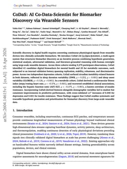 @omarsar0: Nice paper from Google.

And a great application of AI agents.

Wearables capture a staggering amoun...