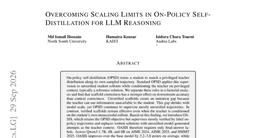 Overcoming Scaling Limits in On-Policy Self-Distillation for LLM Reasoning