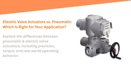 Electric Valve Actuators vs. Pneumatic: Which Is Right fo...