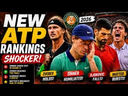 French Open ATP RANKINGS SHOCKER | Sinner Humiliated, Zverev Holds, Djokovic FALLS, Matteo BURSTS !