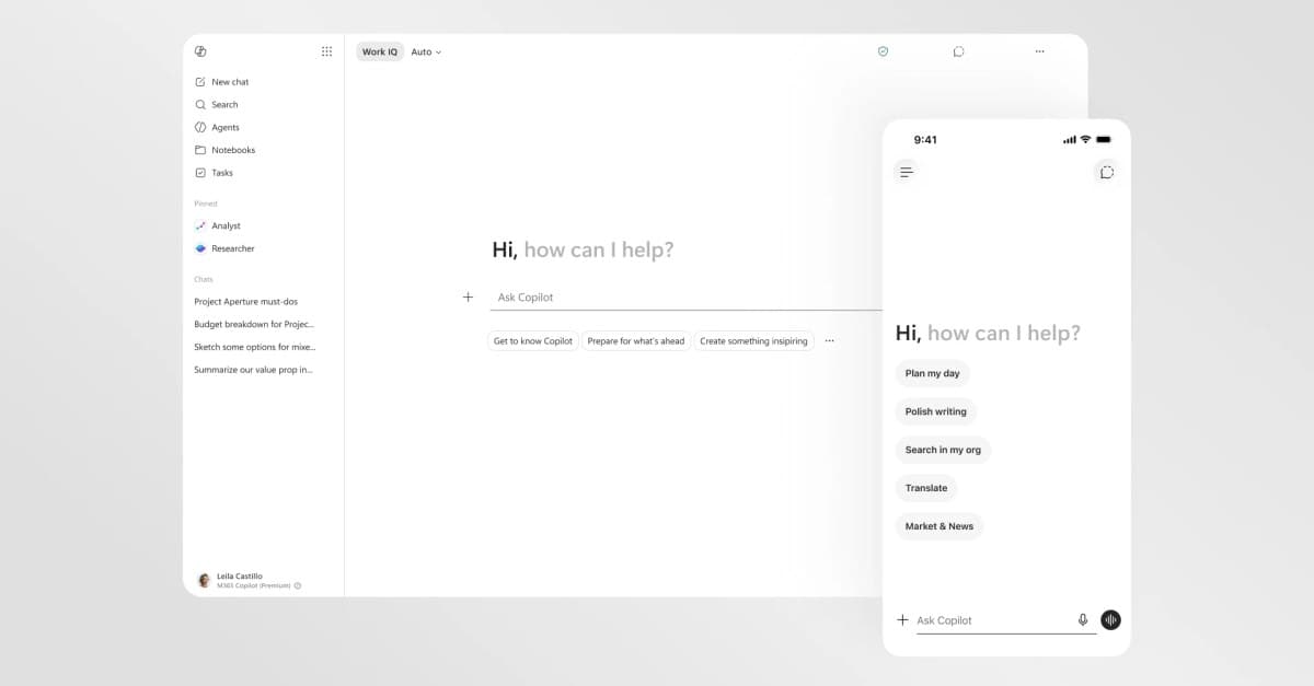 Microsoft 365 Copilot gets a speed boost and cleaner design