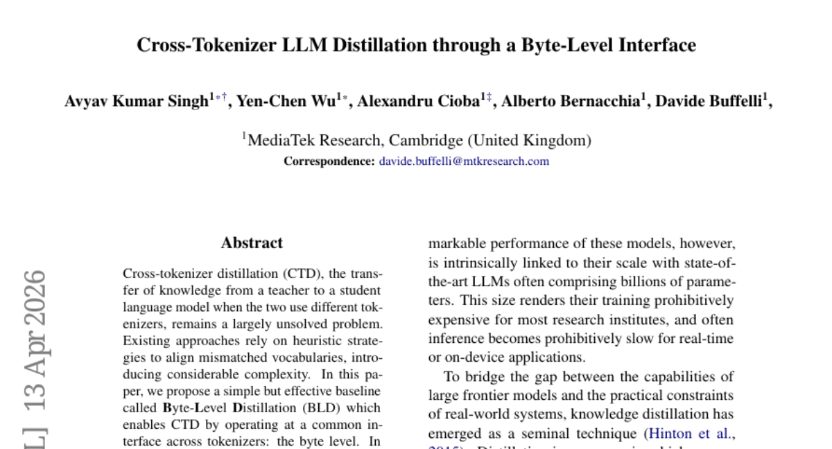 Cross-Tokenizer LLM Distillation through a Byte-Level Interface