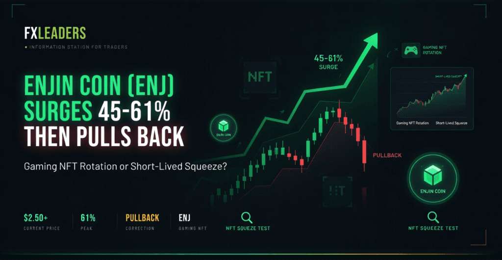 Enjin Coin (ENJ) Surges 45–61% Then Pulls Back – Gaming NFT Rotation or Short-Lived Squeeze? - Forex News by FX Leaders