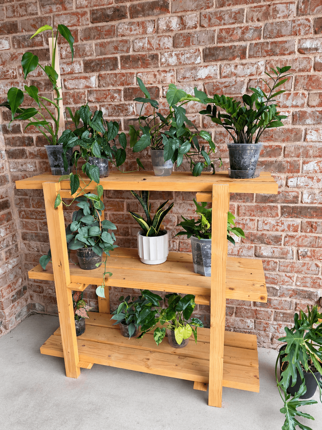 DIY Outdoor Plant Stand with Free Plans
