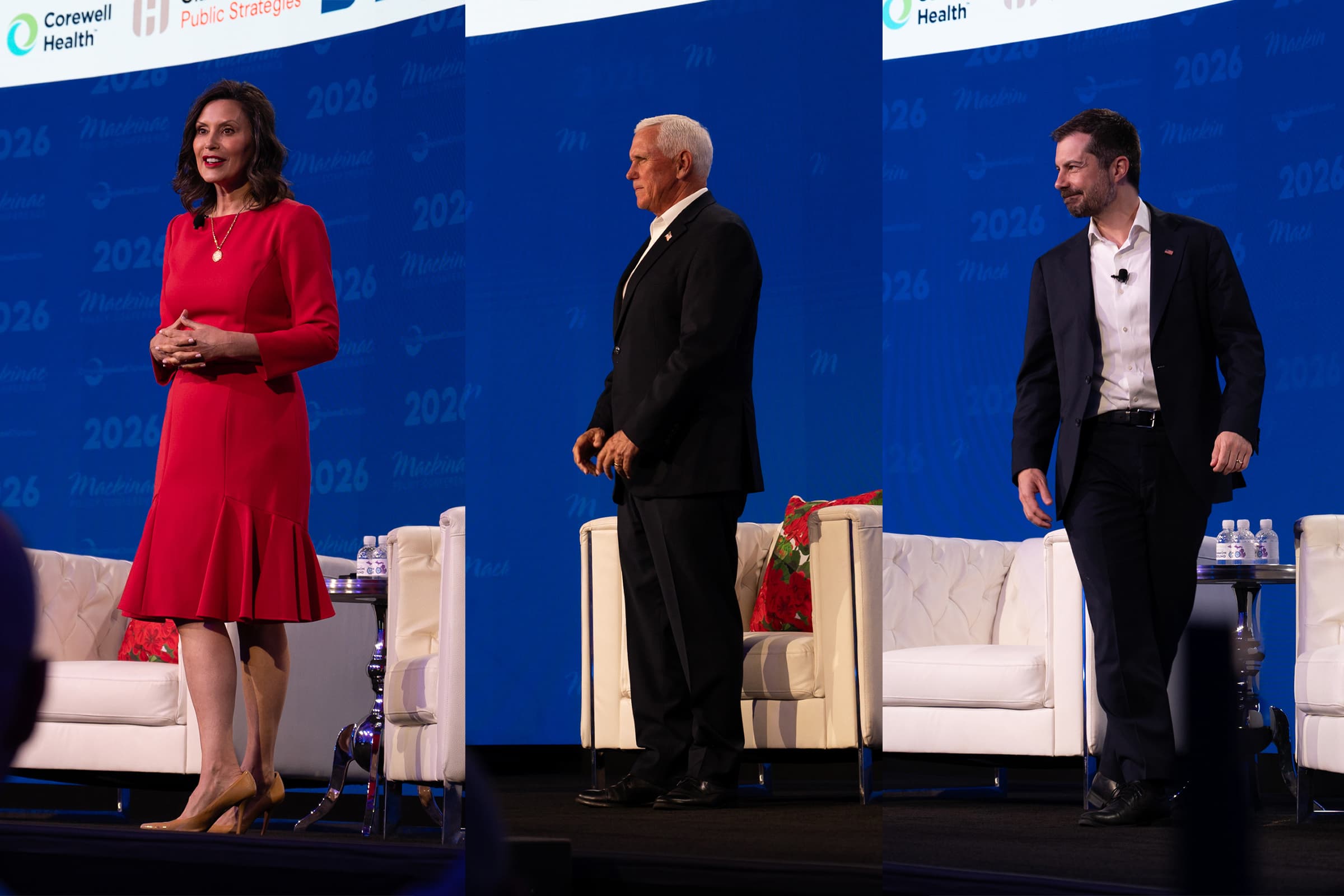 Whitmer, Pence and Buttigieg reflect on the future of state policy during day two of Mackinac Policy Conference