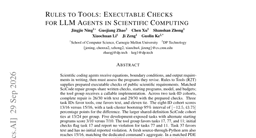 Rules to Tools: Executable Checks for LLM Agents in Scientific Computing