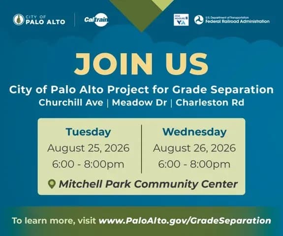Grade Separation Community Meeting in Palo Alto