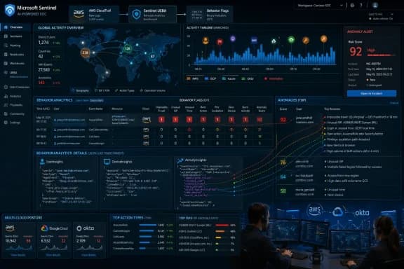 Microsoft Sentinel UEBA for AWS CloudTrail: Behavior Analytics Without KQL Baselines | Windows Forum