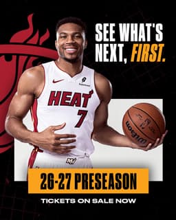 @MiamiHEAT: Y’all know the season comes quick…scoop those tix now for first looks at the new squad 😎 https://t.c...