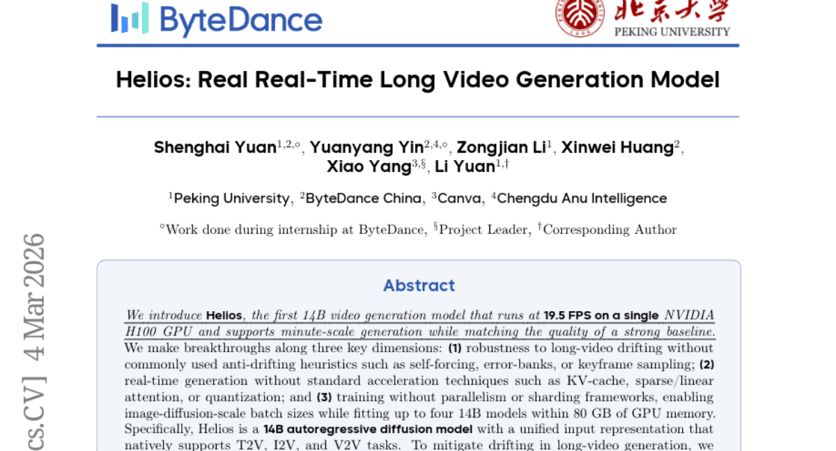 Helios: Real Real-Time Long Video Generation Model