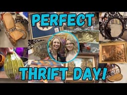 A Perfect Thrift Day! THRIFT WITH US | Vintage Home Decor | RESELLING | Canada 🇨🇦 