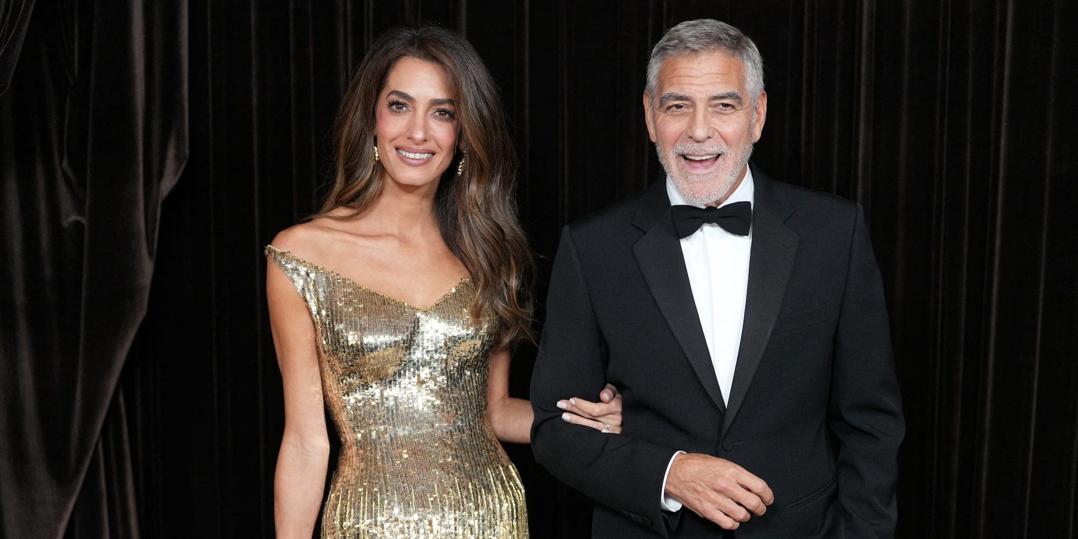 Amal Clooney Is Sensational in a Gold Sequined Gown at ...