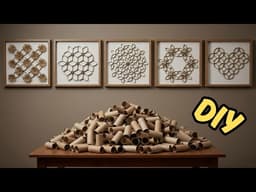 From Trash to Amazing Decorations - How I Made Beautiful Wall Art Using Only Toilet Paper Rolls!
