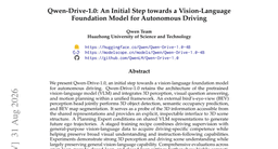 Qwen-Drive-1.0: An Initial Step towards a Vision-Language Foundation Model for Autonomous Driving