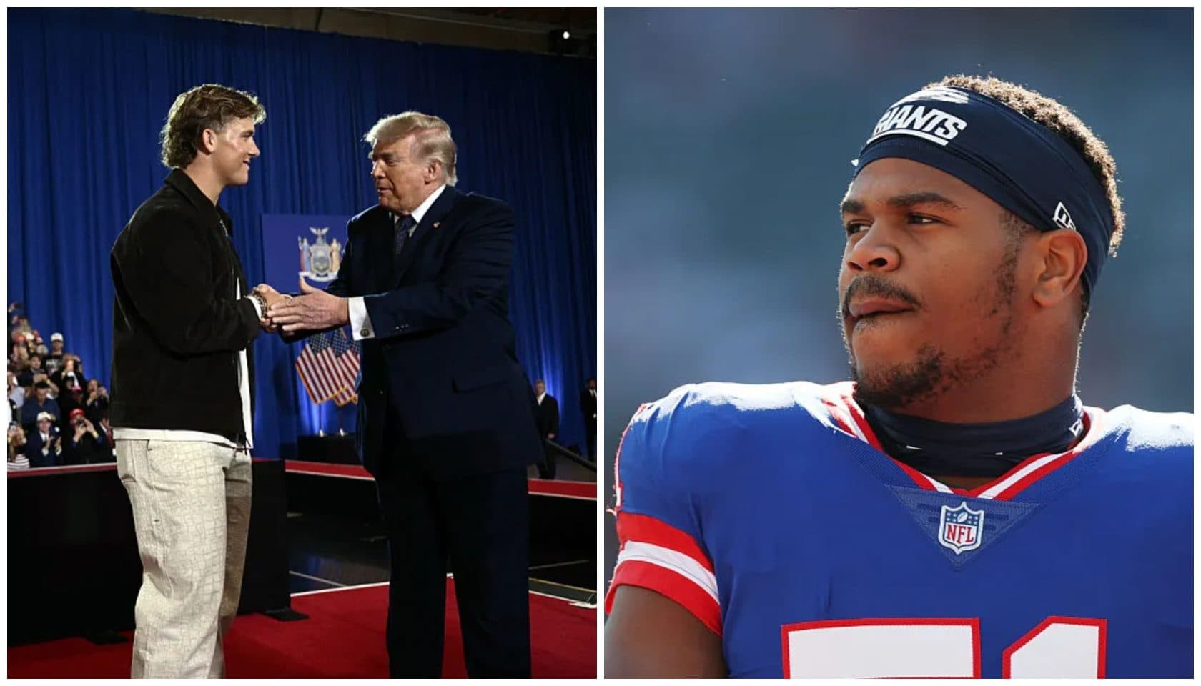 Jaxson Dart Proudly Introduces Donald Trump At NY Rally, Giants Teammate, Abdul Carter & Social Media React