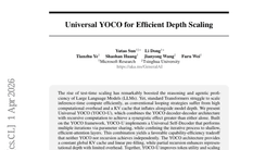 Universal YOCO for Efficient Depth Scaling
