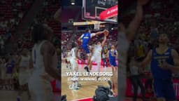 Yaxel Lendeborg GAME-WINNING BLOCK 🤯 | #shorts