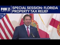 Florida property tax relief: Governor DeSantis announces special legislative session