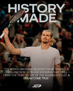 @atptour: “A dream come true” 🙌

@AlexZverev reflects on clinching ATP Year-End No. 1 presented by PIF honours...