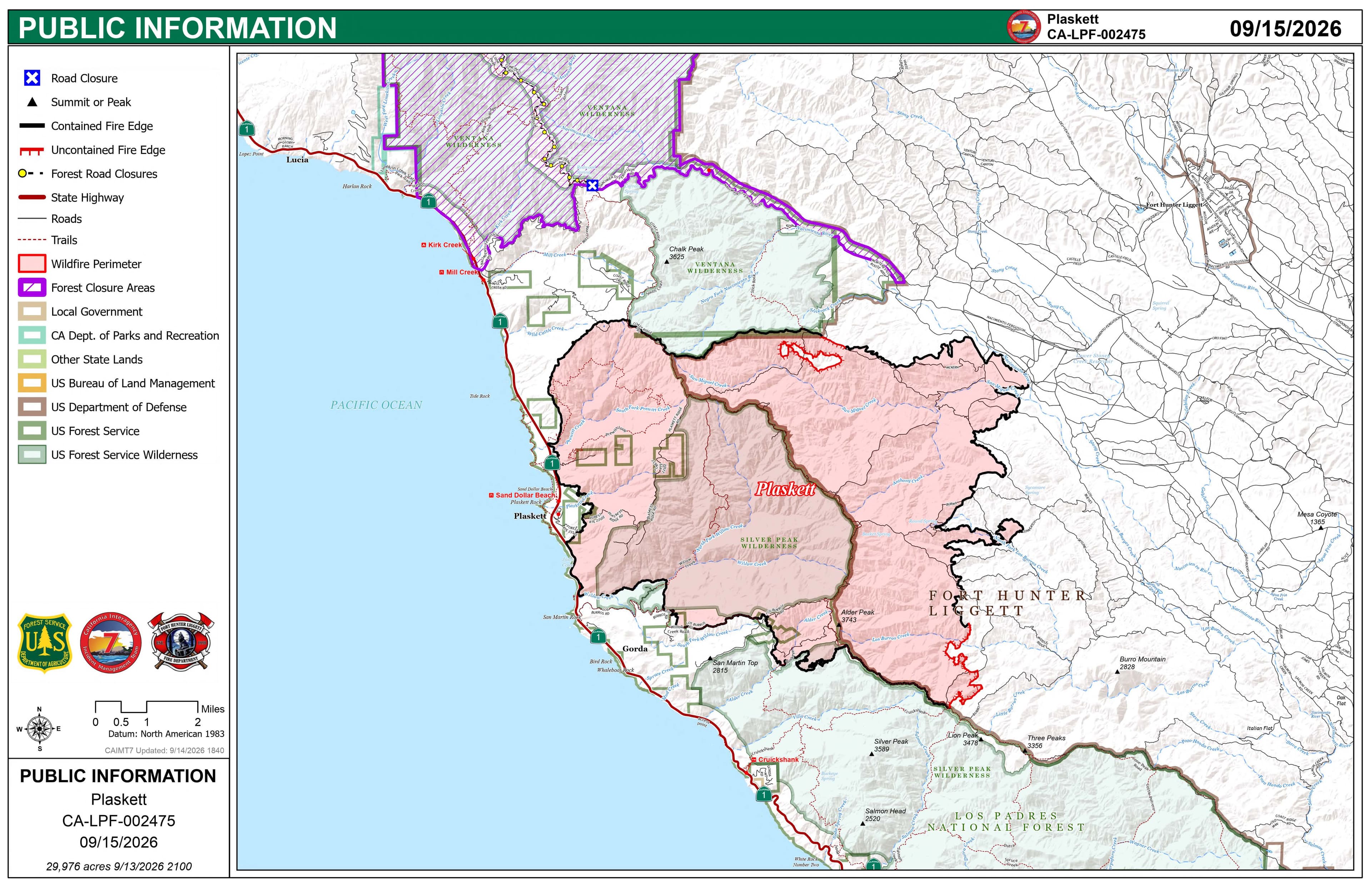 Plaskett and Timber Fires Escalate – Big Sur Evacuations and Highway 1 Closures