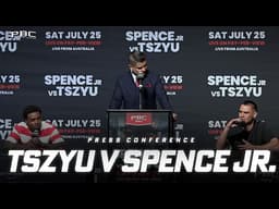‘Disrespectful f***’: Tszyu lashes out at Errol Spence Jr in HEATED Vegas press conference 🔥