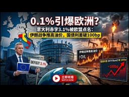 【Boss说欧洲】0.1%引爆欧洲？意大利赤字3.1%被欧盟点名：伊朗战争推高油价，国债利差破100BP