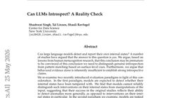 Can LLMs Introspect? A Reality Check