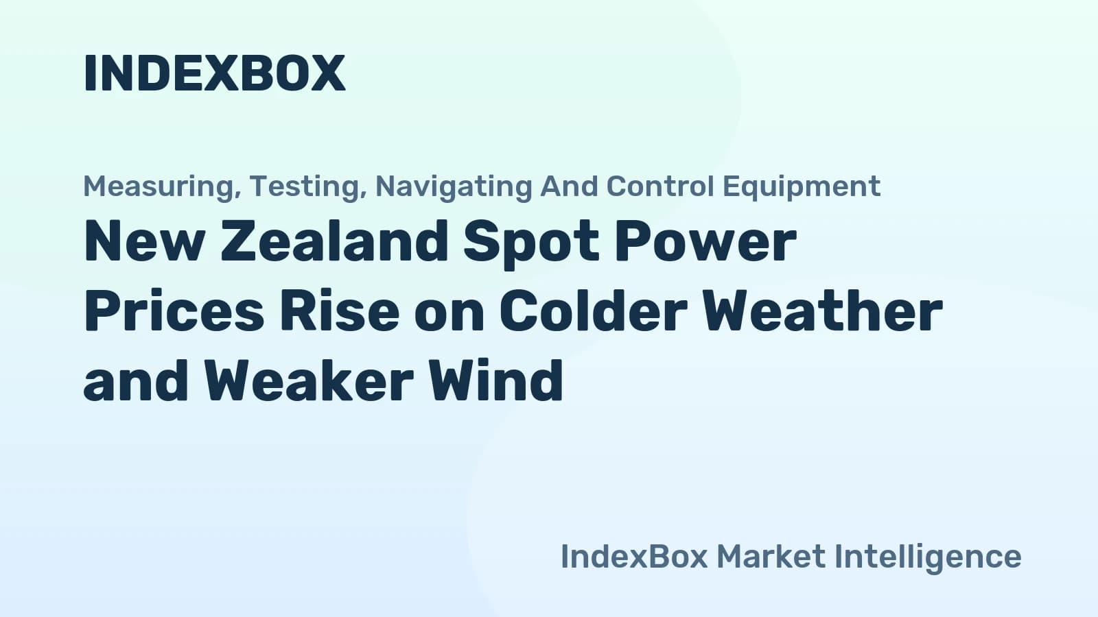 NZ Spot Power Prices Rise on Cold Weather and Weak Wind