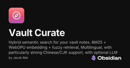 Vault Curate - Obsidian Plugin