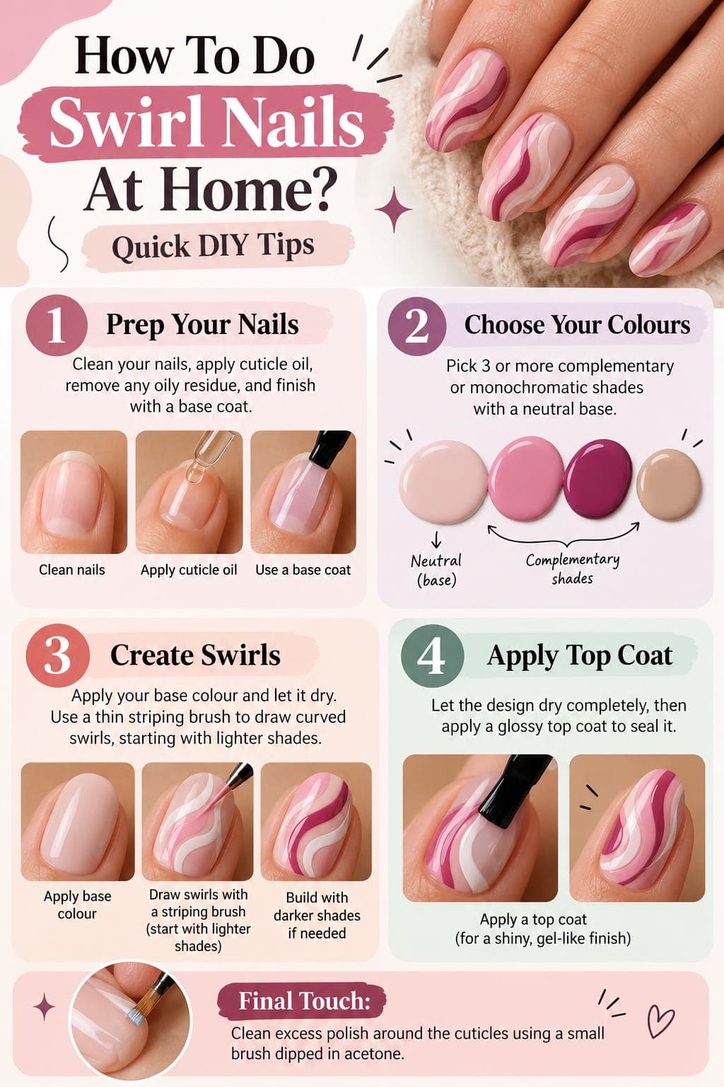 Swirl Nail Art Ideas: 25 Easy Designs to Try at Home