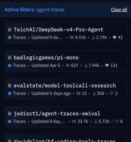 @julien_c reposted: The future is converting agent traces to SFT datasets. There is an amazing lib f...