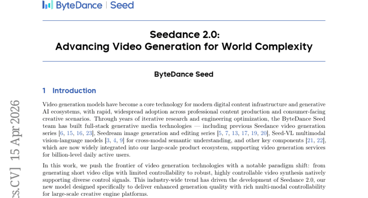 Seedance 2.0: Advancing Video Generation for World Complexity