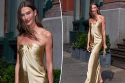 Karlie Kloss glows in head-to-toe gold for Taylor Swift and ...