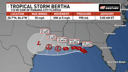 Bertha gains strength - Impacting the Gulf Coast