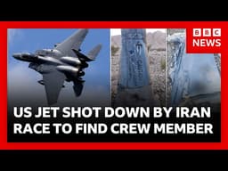 Iranian and US forces race to find missing American airman after fighter jet shot down | BBC News