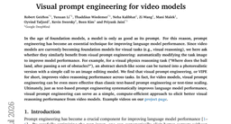 Visual prompt engineering for video models