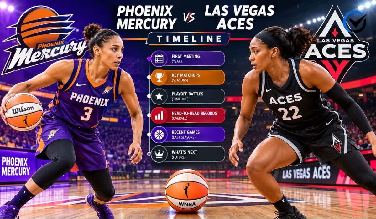 Phoenix Mercury vs Las Vegas Aces Timeline - Most Times