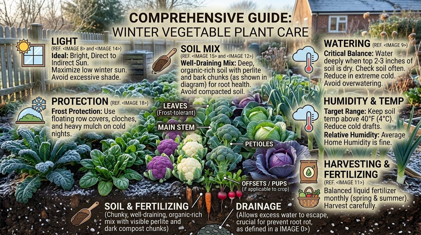 Winter Vegetables Plants Care Guide for Healthy Growth