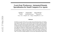 Learn from Weaknesses: Automated Domain Specialization for Small Computer-Use Agents