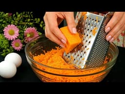 Just grate the pumpkin and add eggs! My grandma's favorite recipe!