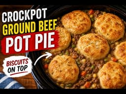 “Dump & Go Crockpot Beef Pot Pie with Biscuits – So Easy It’s Crazy!”