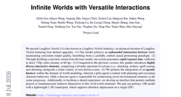 Infinite Worlds with Versatile Interactions