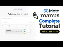 How To Use Manus AI  - Manus AI Tutorial 2026