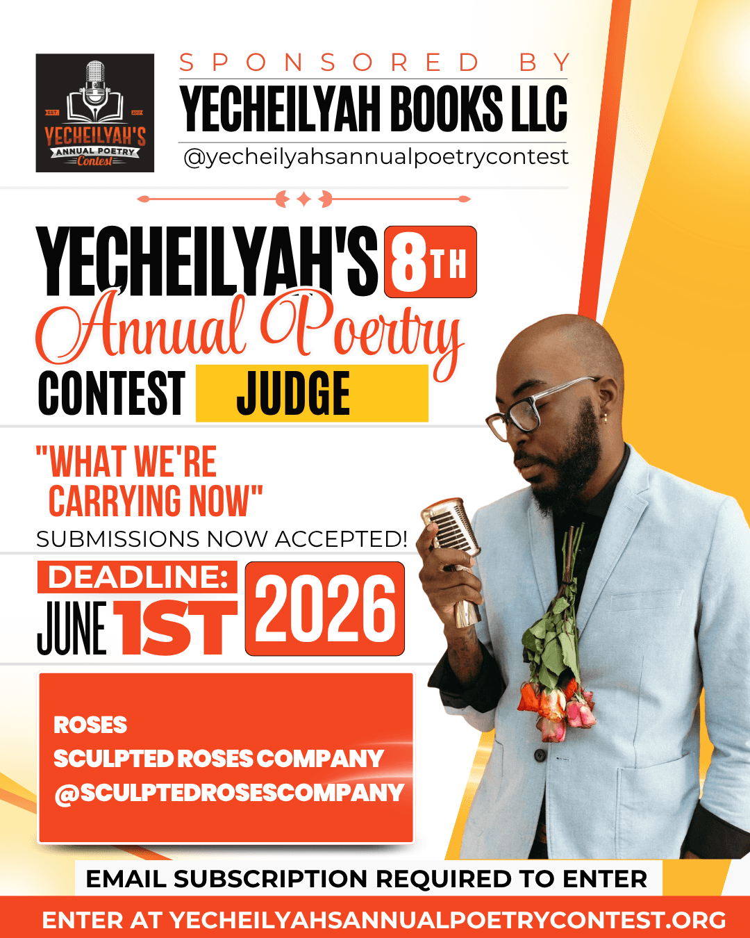 Yecheilyah’s 8th Annual Poetry Contest Judges: Joshua “Roses” Clark – The PBS Blog