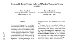 Prior Audit-Repair Context Shifts LLM Verifier Thresholds Toward Leniency