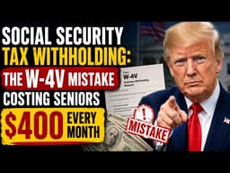 Social Security Tax Withholding: The W-4V Mistake Costing Seniors $400 Every Month.